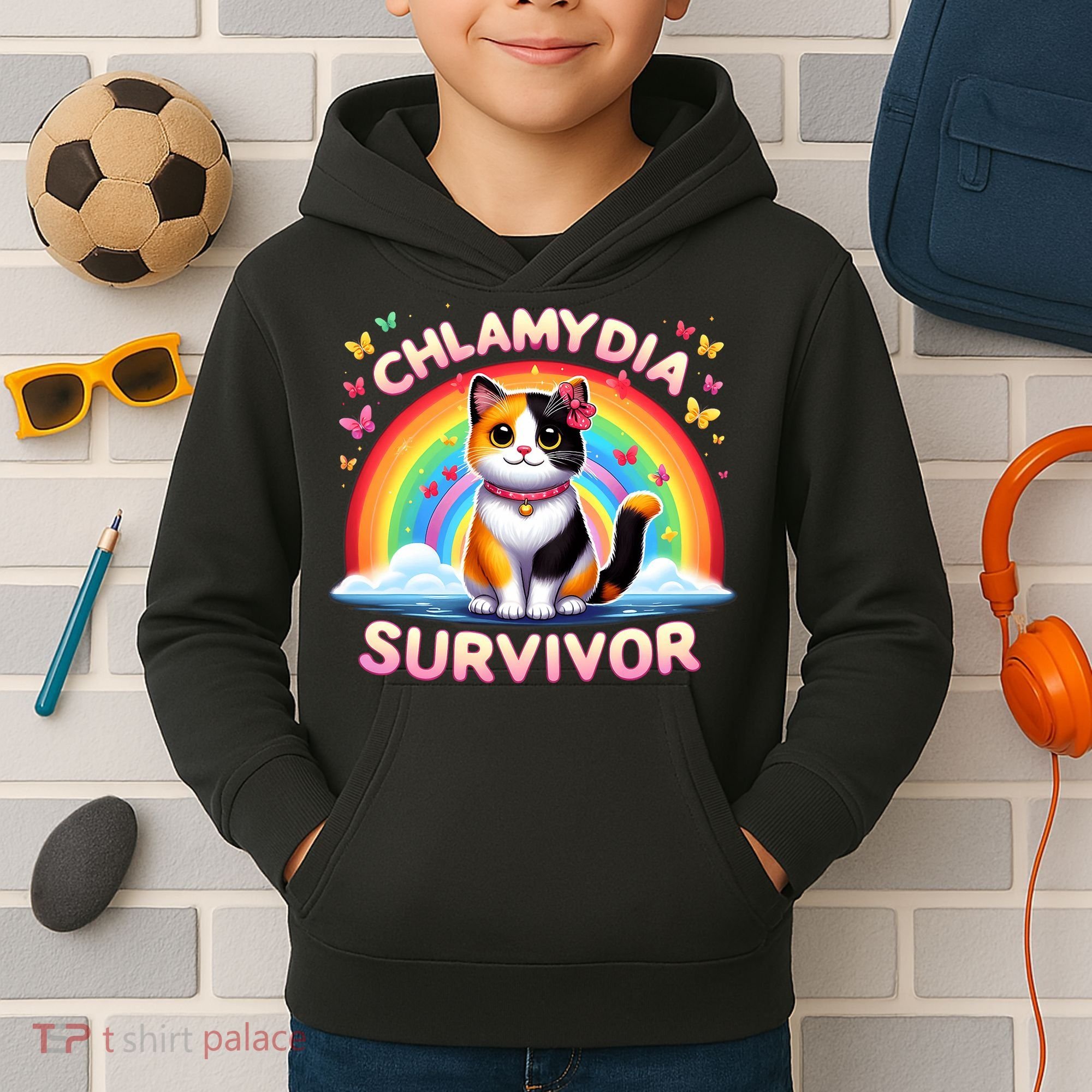 Chlamydia Survivor Sarcastic Ironic Inappropriate Kids Hoodie