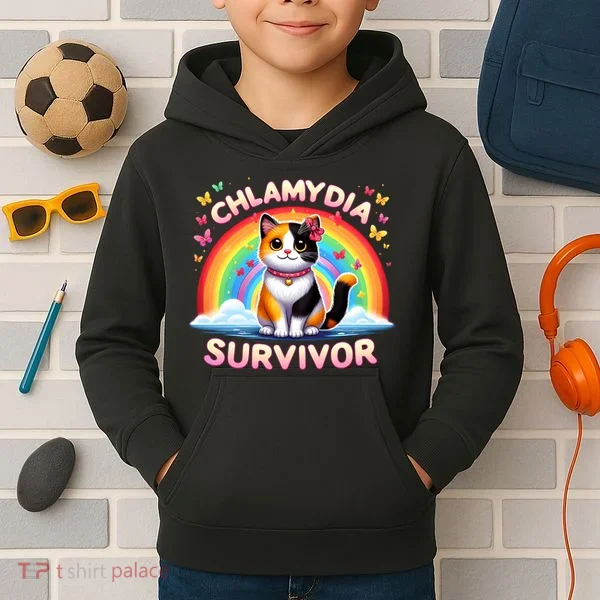 Chlamydia Survivor Sarcastic Ironic Inappropriate Kids Hoodie