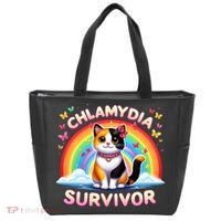 Chlamydia Survivor Sarcastic Ironic Inappropriate Tote Bag thumb 0