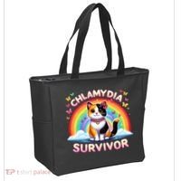 Chlamydia Survivor Sarcastic Ironic Inappropriate Tote Bag thumb 2