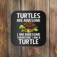 Cool Sea Turtle For Men Women Tortoise Lover Turtle Animal Coaster thumb 0