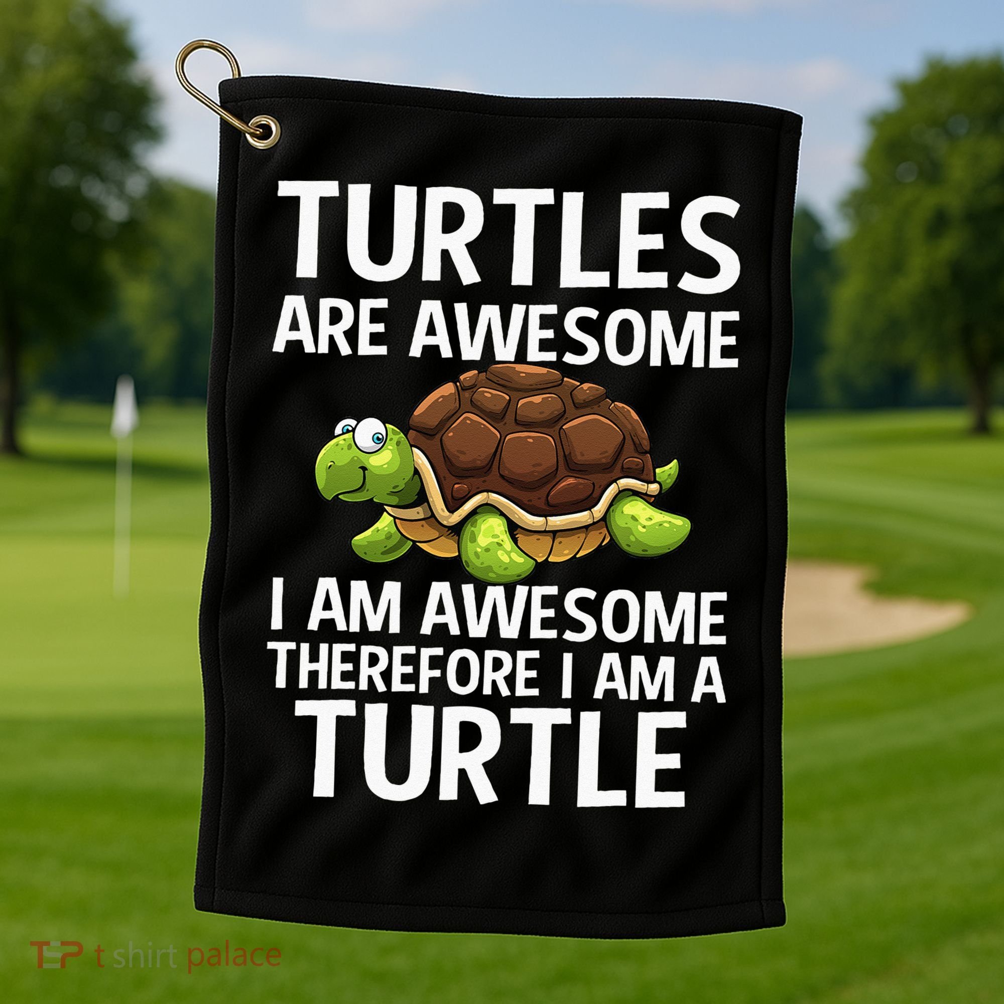 Cool Sea Turtle For Men Women Tortoise Lover Turtle Animal Golf Towel