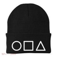 Circle Square Triangle Minimalist Symbol Beanie thumb 0