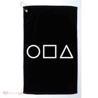 Circle Square Triangle Minimalist Symbol Golf Towel thumb 0