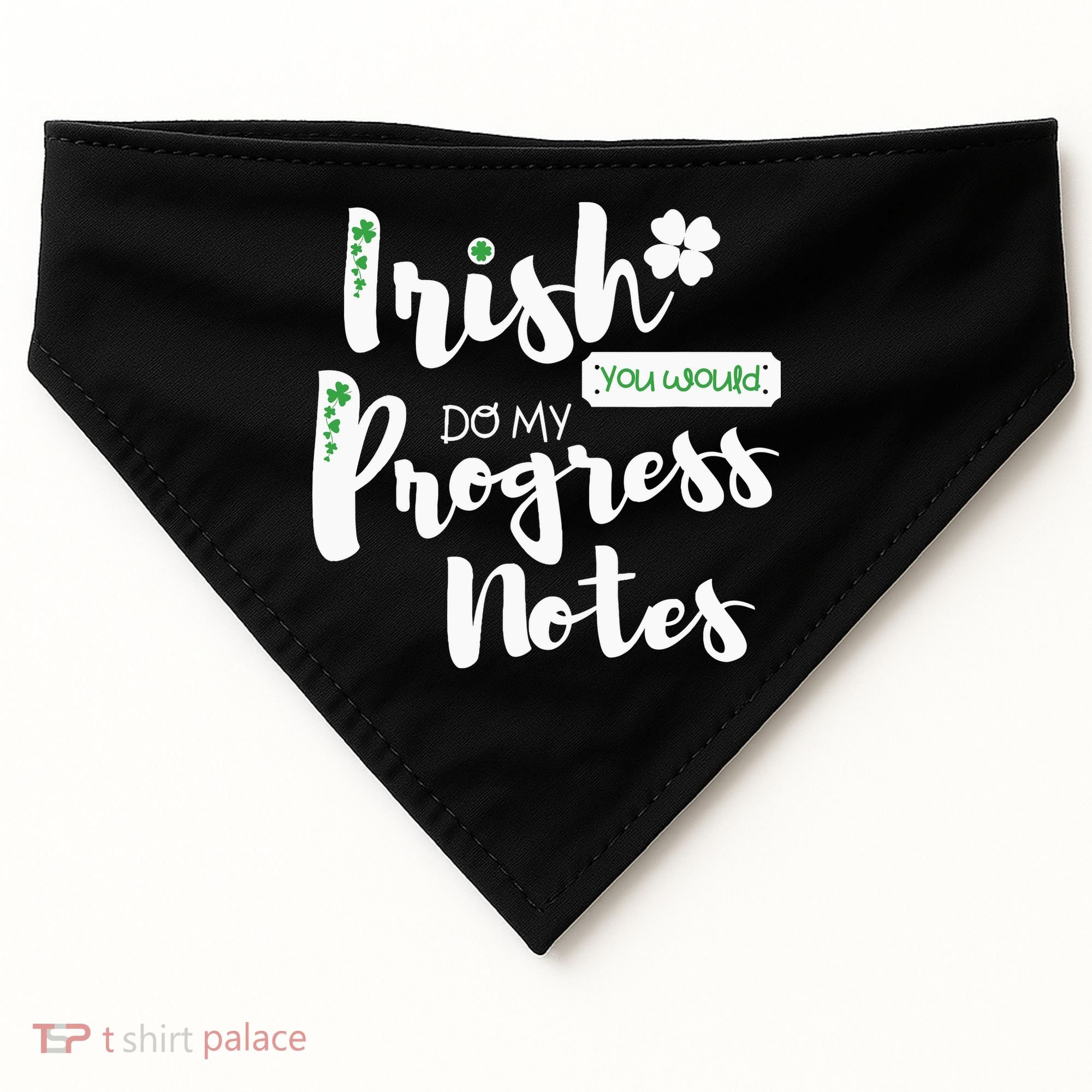 Cute Speech Therapy St. PatrickS Day Therapist Shamrock Slp USA-Made Doggie Bandana