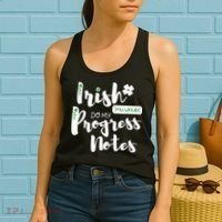 Cute Speech Therapy St. PatrickS Day Therapist Shamrock Slp Women's Tank Top thumb 2