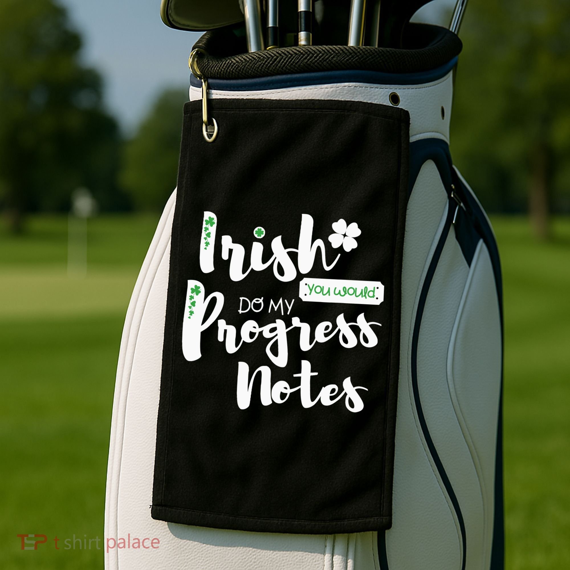 Cute Speech Therapy St. PatrickS Day Therapist Shamrock Slp Golf Towel