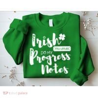 Cute Speech Therapy St. PatrickS Day Therapist Shamrock Slp Sweatshirt thumb 2