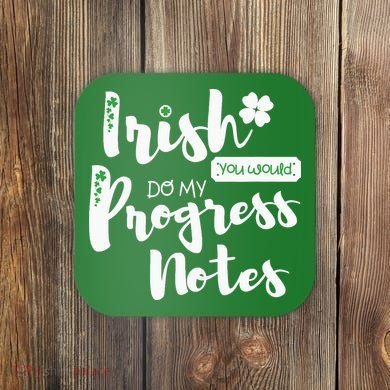 Cute Speech Therapy St. PatrickS Day Therapist Shamrock Slp Coaster