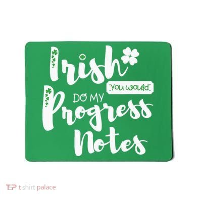 Cute Speech Therapy St. PatrickS Day Therapist Shamrock Slp Mousepad