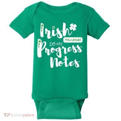 Cute Speech Therapy St. PatrickS Day Therapist Shamrock Slp Baby Bodysuit