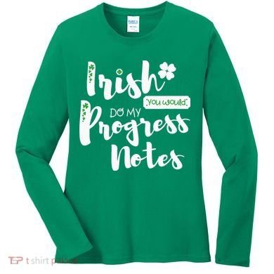 Cute Speech Therapy St. PatrickS Day Therapist Shamrock Slp Women's Long Sleeve Shirt