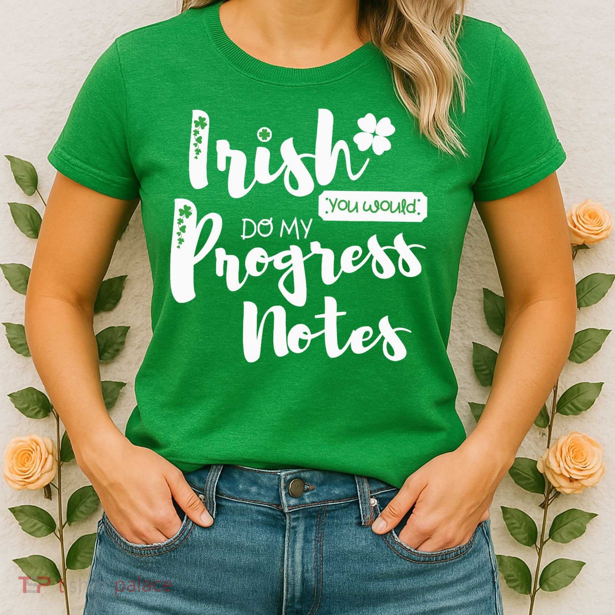 Cute Speech Therapy St. PatrickS Day Therapist Shamrock Slp Women's T-Shirt