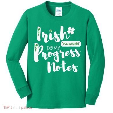 Cute Speech Therapy St. PatrickS Day Therapist Shamrock Slp Kids Long Sleeve Shirt