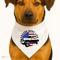 Classic Squarebody Truck 4x4 Square Body USA-Made Doggie Bandana thumb 1