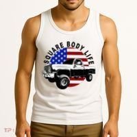 Classic Squarebody Truck 4x4 Square Body Tank Top thumb 3