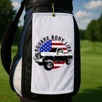 Classic Squarebody Truck 4x4 Square Body Golf Towel thumb 2