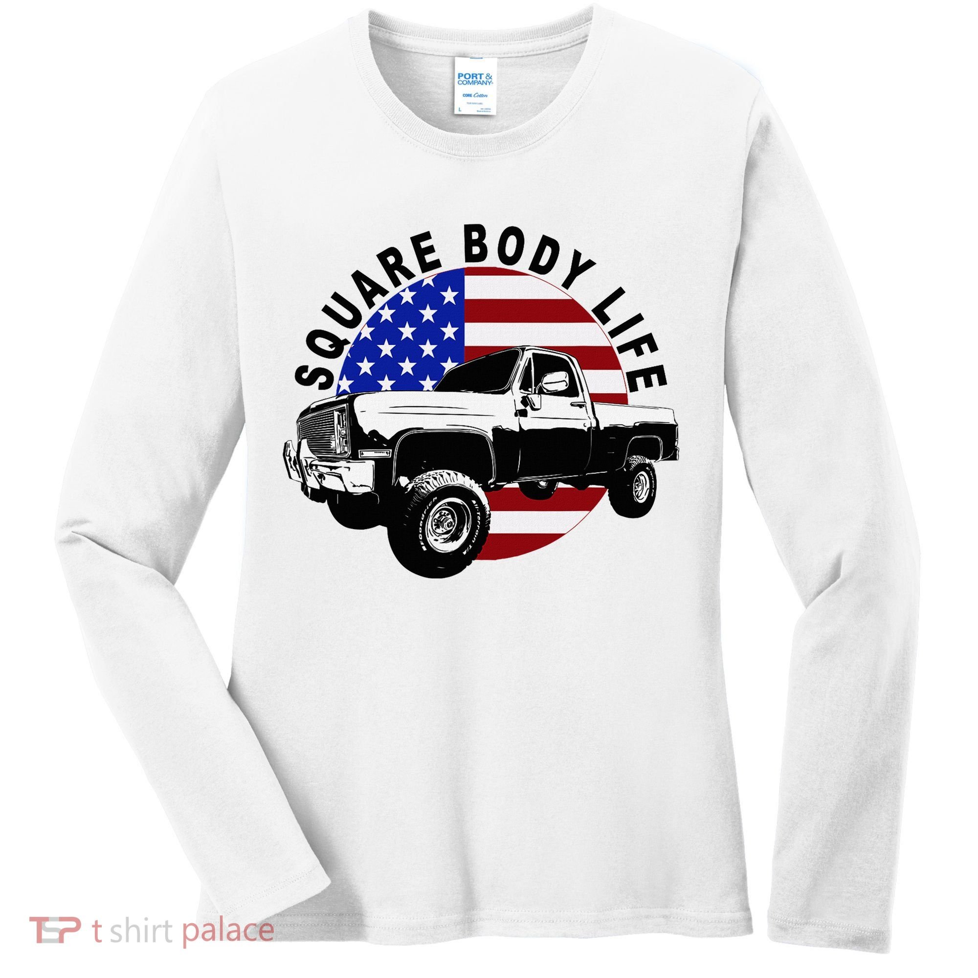 Classic Squarebody Truck 4x4 Square Body Women's Long Sleeve Shirt