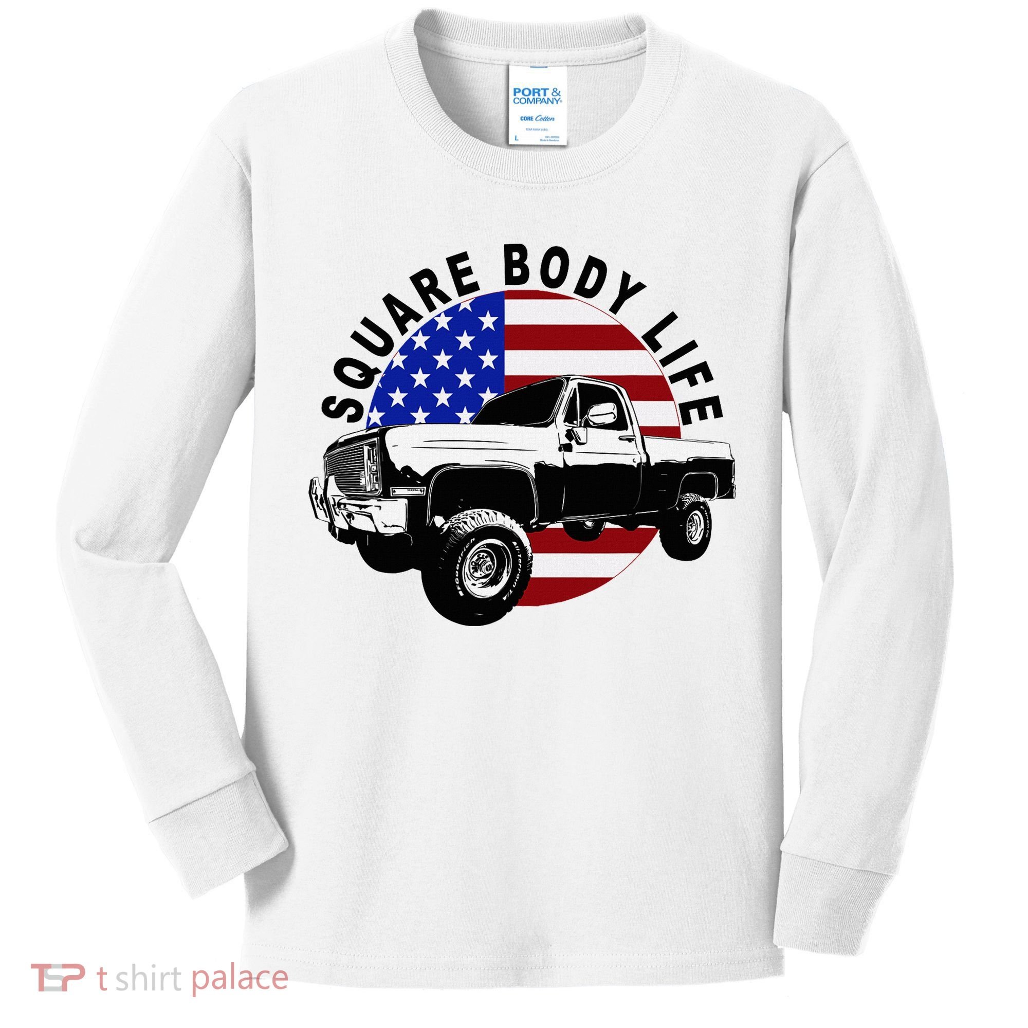 Classic Squarebody Truck 4x4 Square Body Kids Long Sleeve Shirt