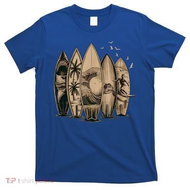 Cool Surfing Tropical Surfboards Vintage Surfboarder Surfer T-Shirt