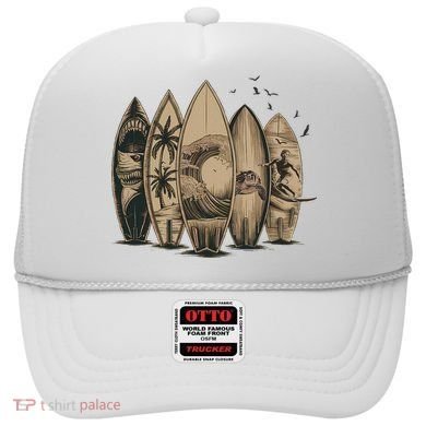 Cool Surfing Tropical Surfboards Vintage Surfboarder Surfer Hat