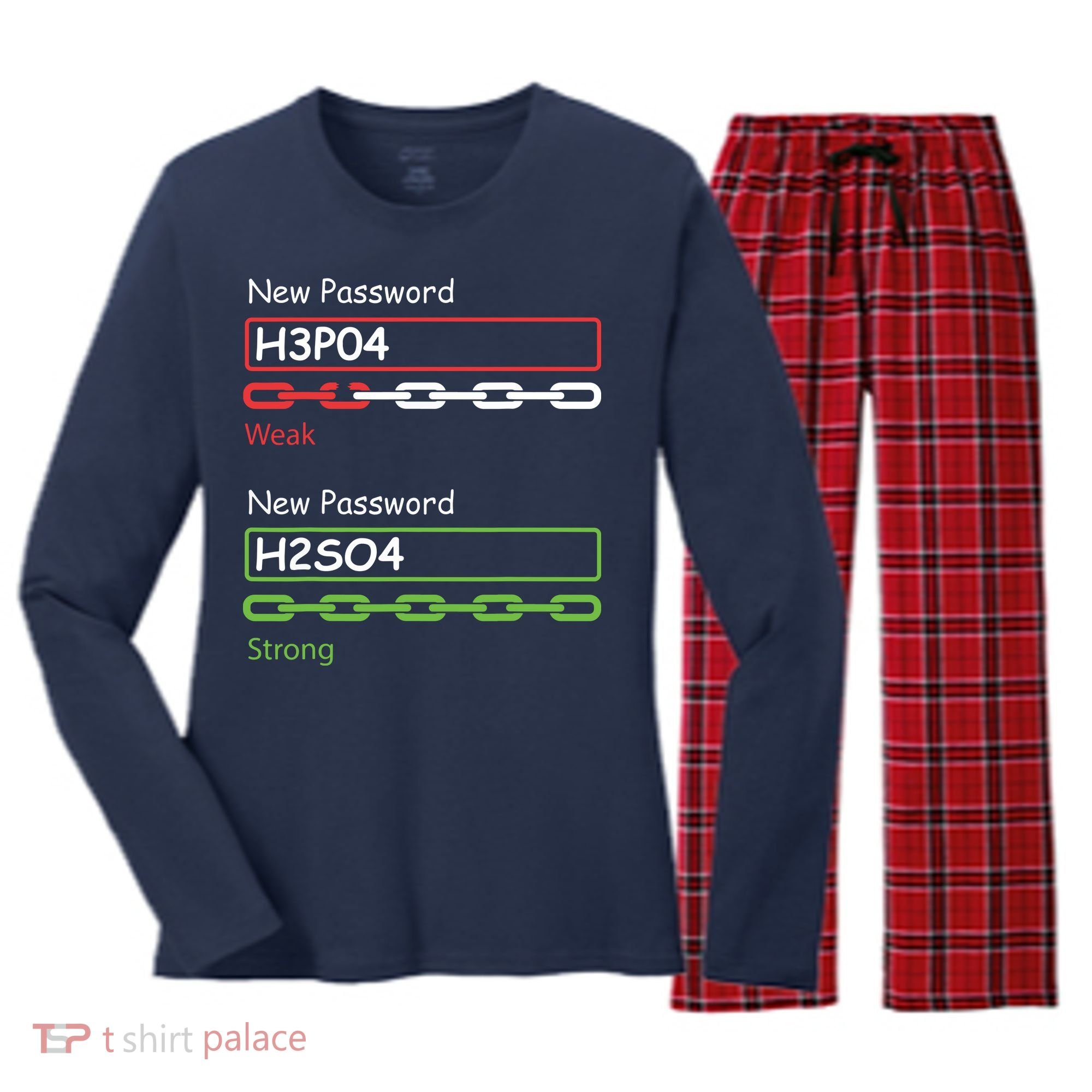 Chemist Science Teacher Student Chemistry Women's Long Sleeve Flannel Pajama Set 