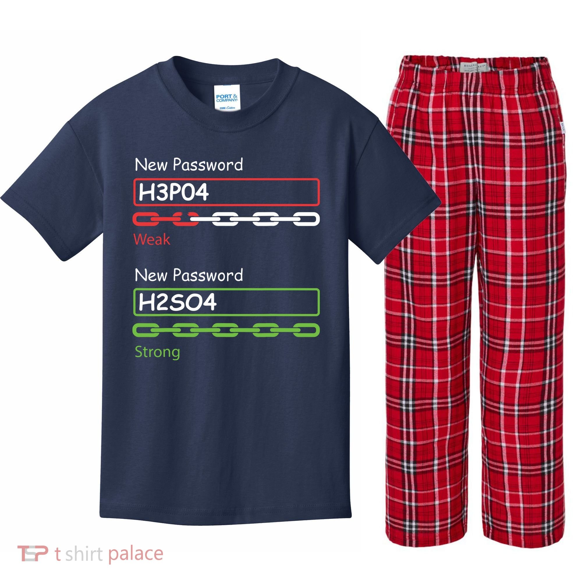 Chemist Science Teacher Student Chemistry Kids Plaid Pajama Set