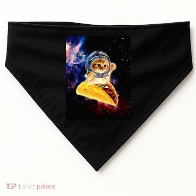 Crazy Space Taco Cat Funny V2 USA-Made Doggie Bandana