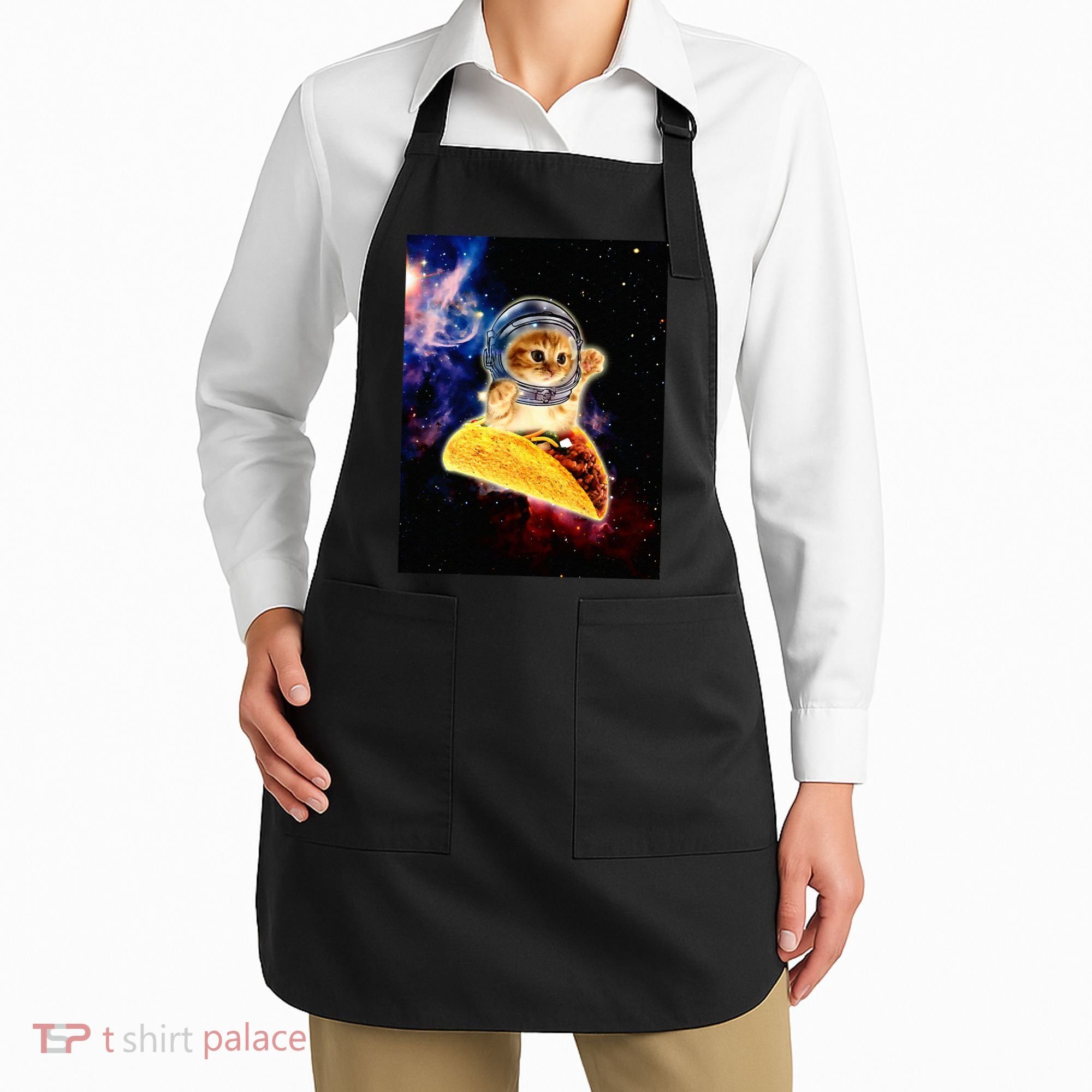Crazy Space Taco Cat Funny V2 Apron