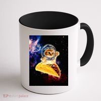 Crazy Space Taco Cat Funny V2 Coffee Mug thumb 1