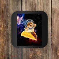 Crazy Space Taco Cat Funny V2 Coaster thumb 0