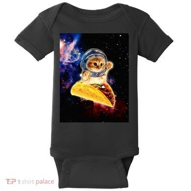 Crazy Space Taco Cat Funny V2 Baby Bodysuit