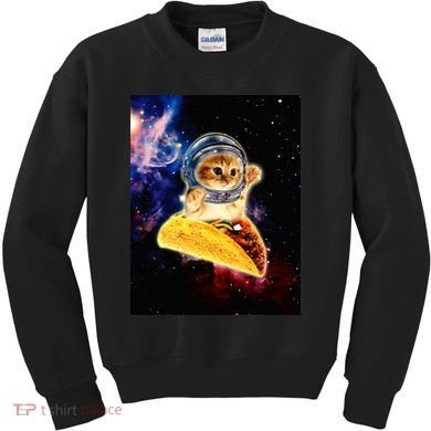Crazy Space Taco Cat Funny V2 Kids Sweatshirt