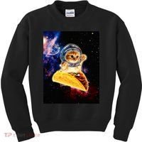 Crazy Space Taco Cat Funny V2 Kids Sweatshirt thumb 0