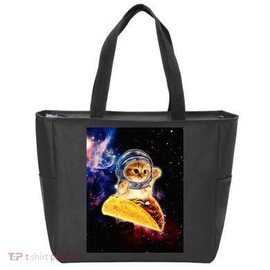 Crazy Space Taco Cat Funny V2 Tote Bag
