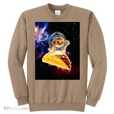 Crazy Space Taco Cat Funny V2 Sweatshirt