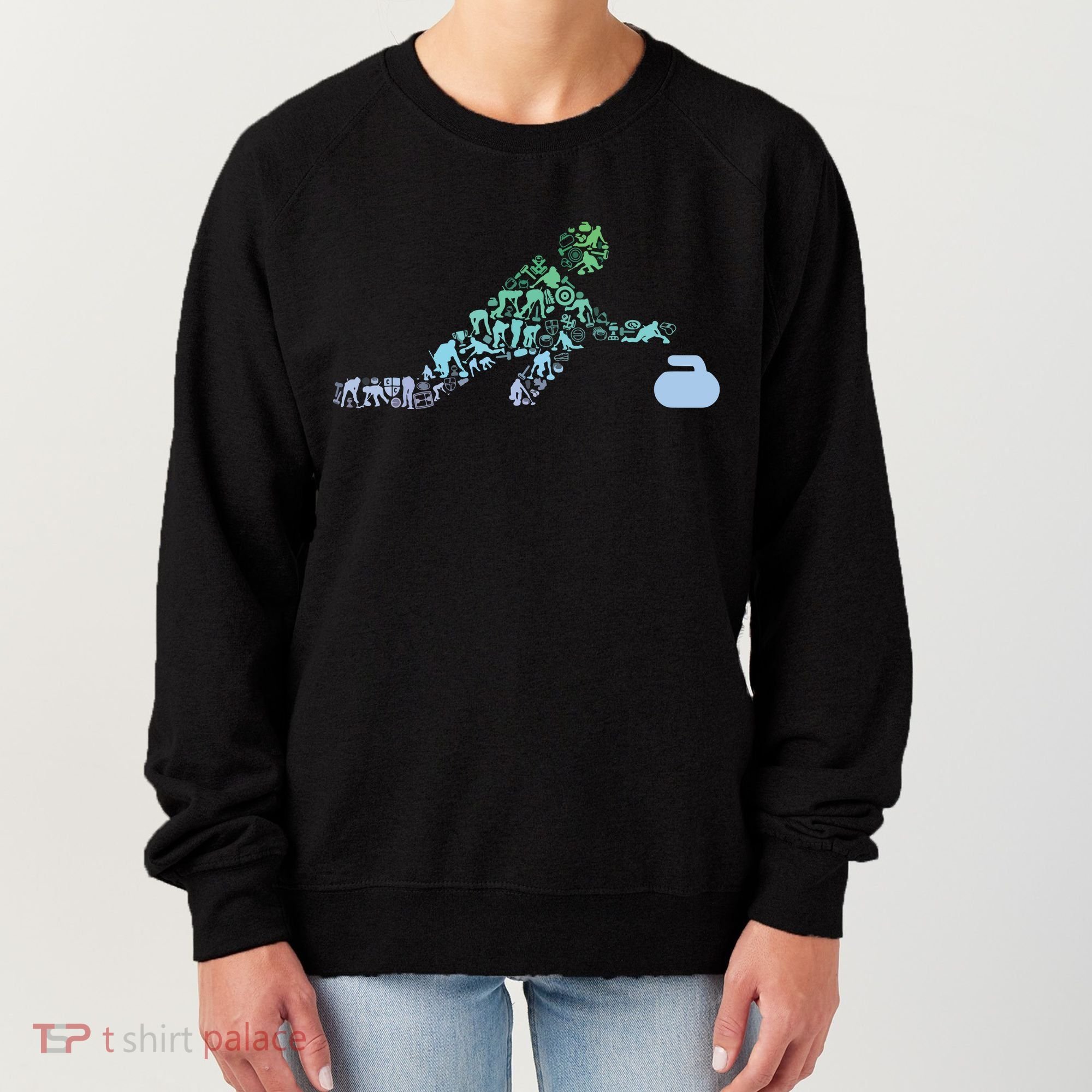 Curling Stone T For Curler Curling Player Boy Curling Women's Sweatshirt