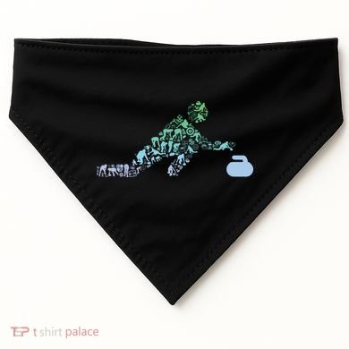 Curling Stone T For Curler Curling Player Boy Curling USA-Made Doggie Bandana