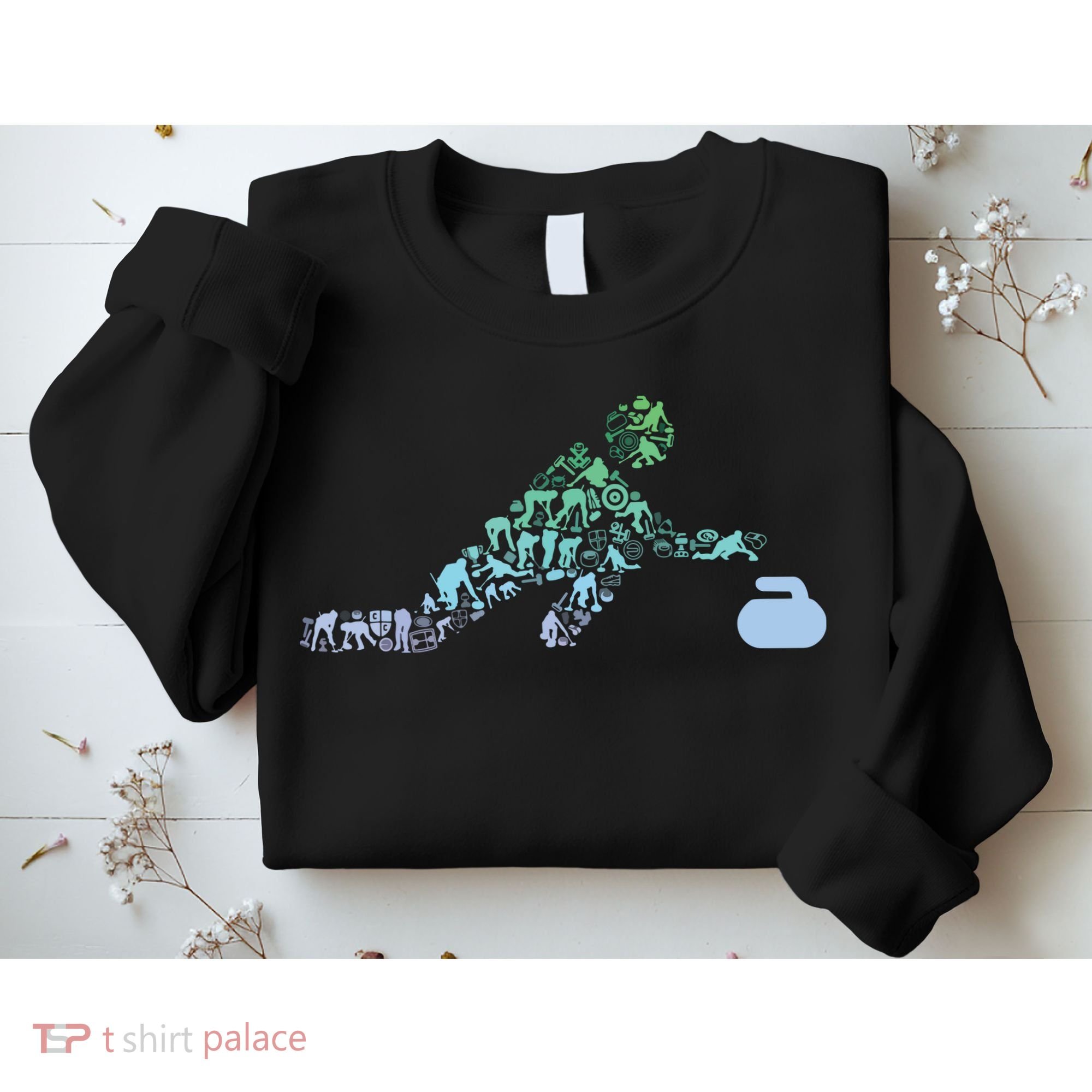 Curling Stone T For Curler Curling Player Boy Curling Sweatshirt