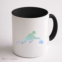 Curling Stone T For Curler Curling Player Boy Curling Coffee Mug thumb 1
