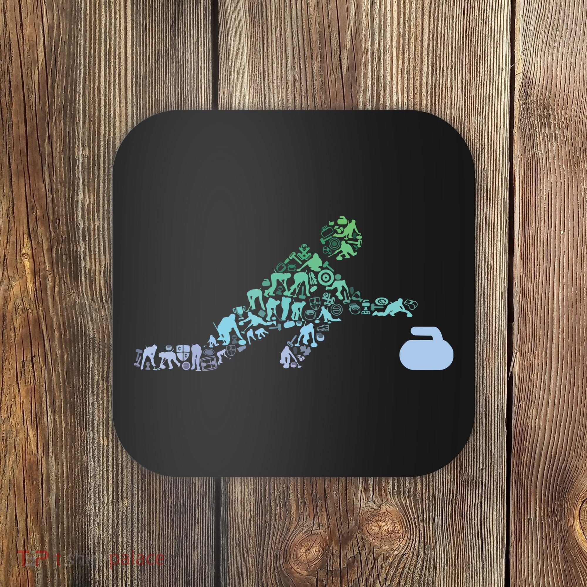 Curling Stone T For Curler Curling Player Boy Curling Coaster