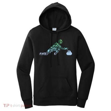 Curling Stone T For Curler Curling Player Boy Curling Women's Hoodie
