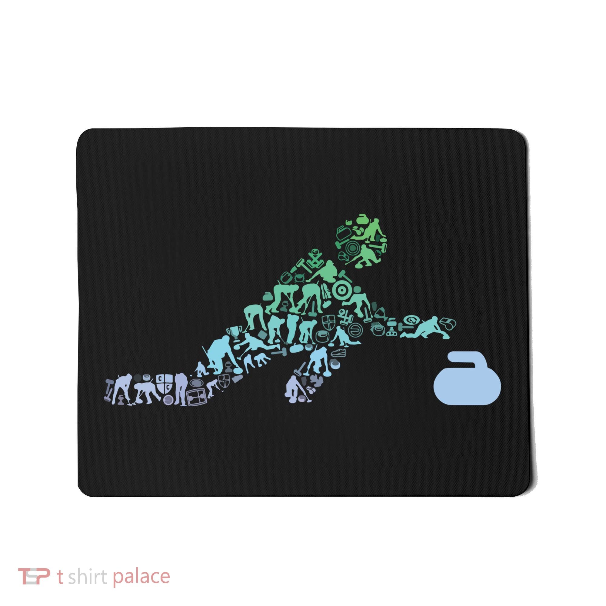 Curling Stone T For Curler Curling Player Boy Curling Mousepad