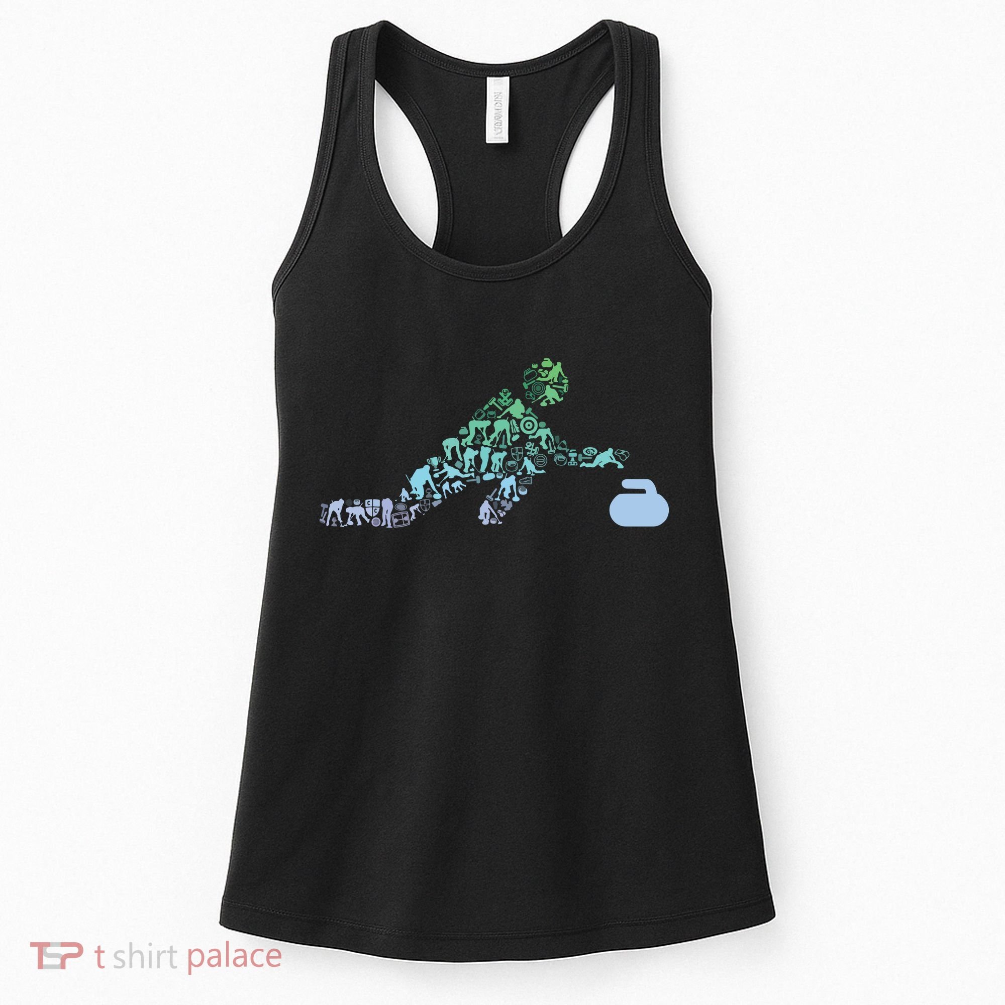 Curling Stone T For Curler Curling Player Boy Curling Women's Tank Top