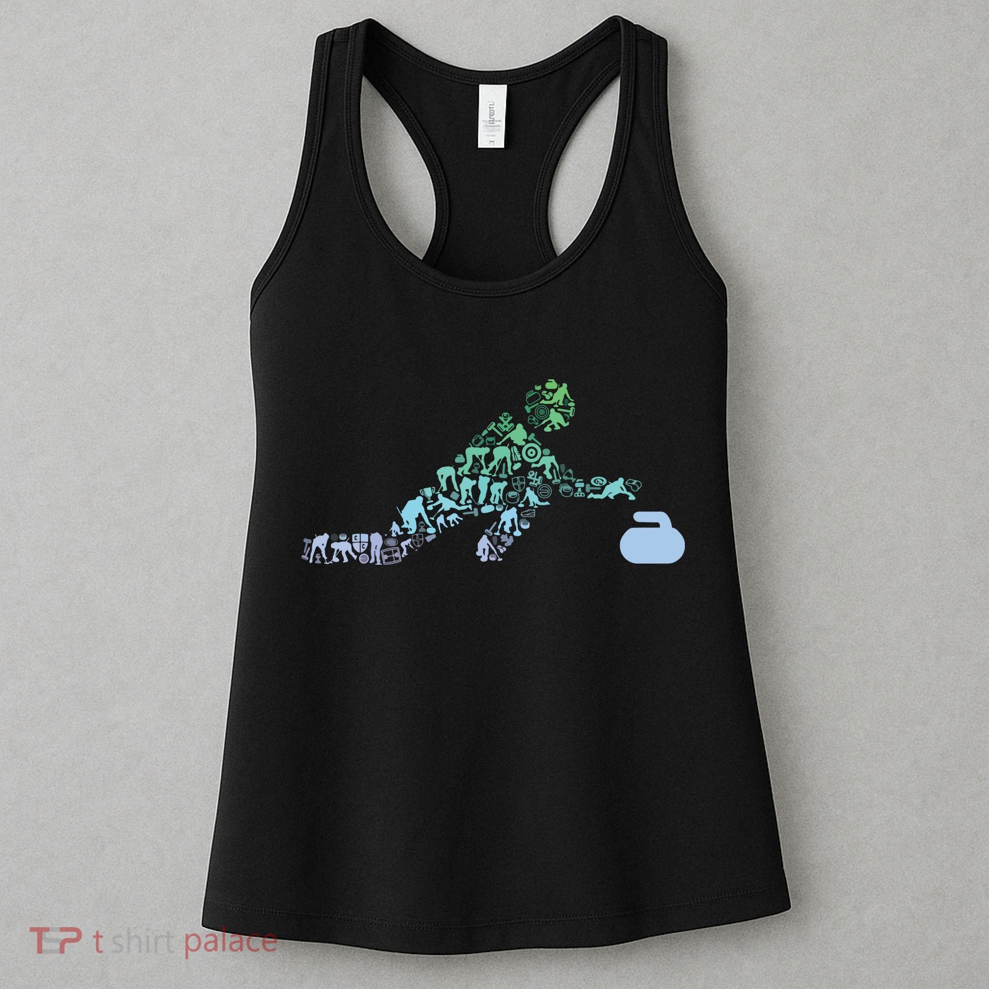 Curling Stone T For Curler Curling Player Boy Curling Women's Tank Top