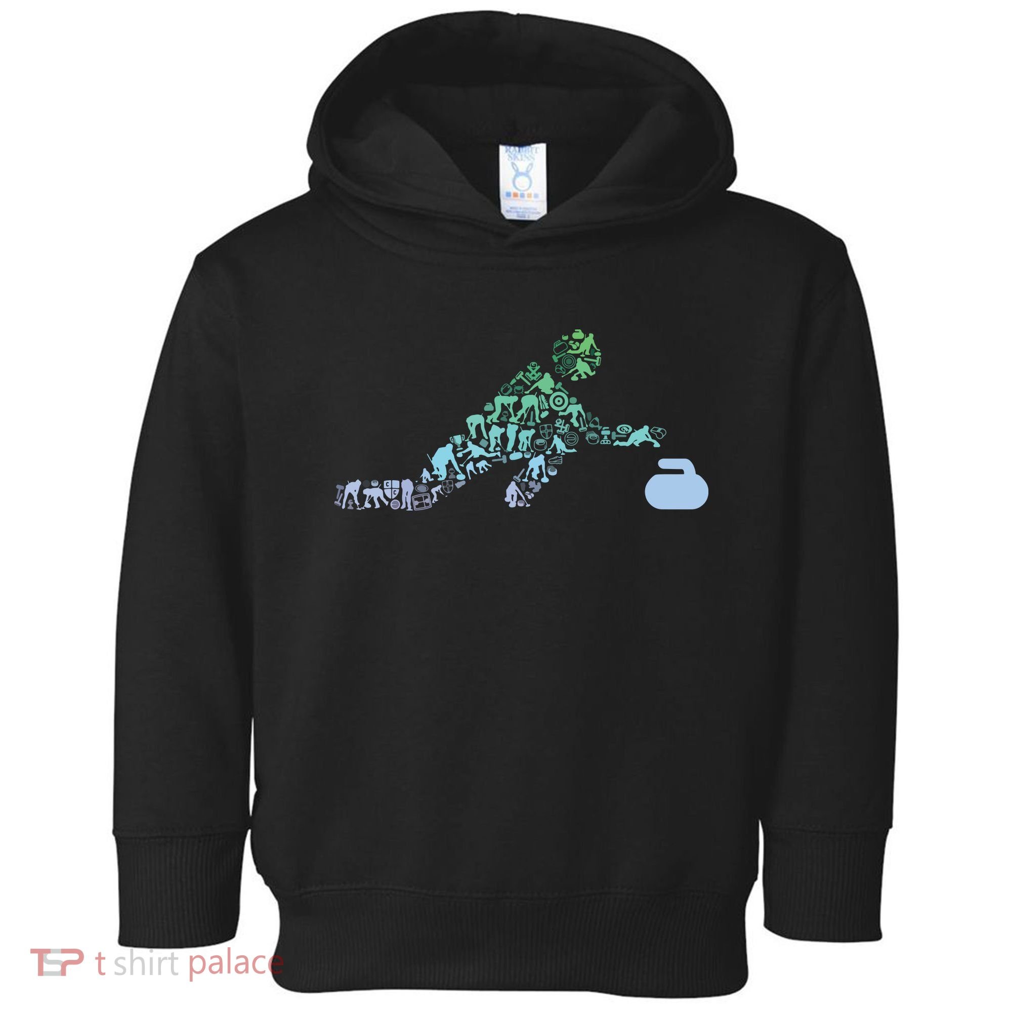 Curling Stone T For Curler Curling Player Boy Curling Toddler Hoodie