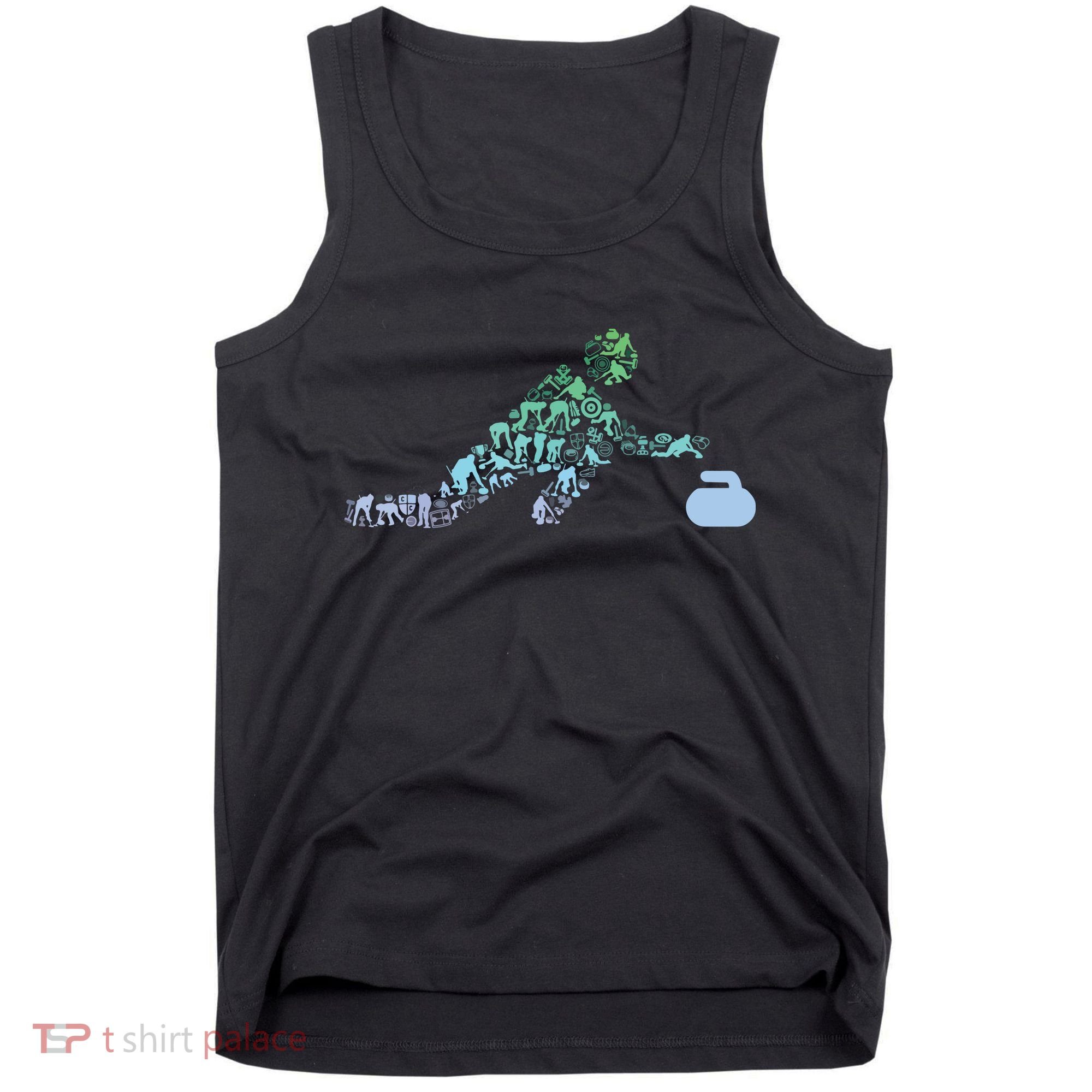 Curling Stone T For Curler Curling Player Boy Curling Tank Top