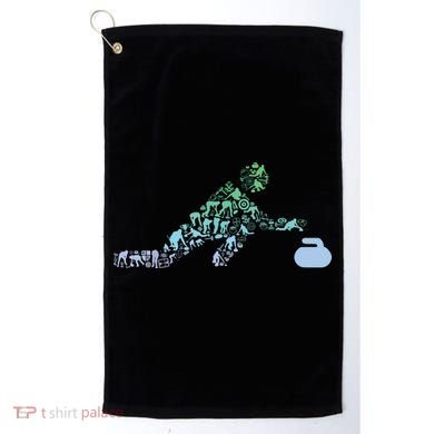 Curling Stone T For Curler Curling Player Boy Curling Golf Towel