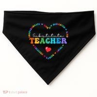 Cute Substitute Teacher Appreciati To School Gift USA-Made Doggie Bandana thumb 0
