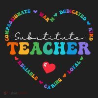 Cute Substitute Teacher Appreciati To School Gift Beanie thumb 2